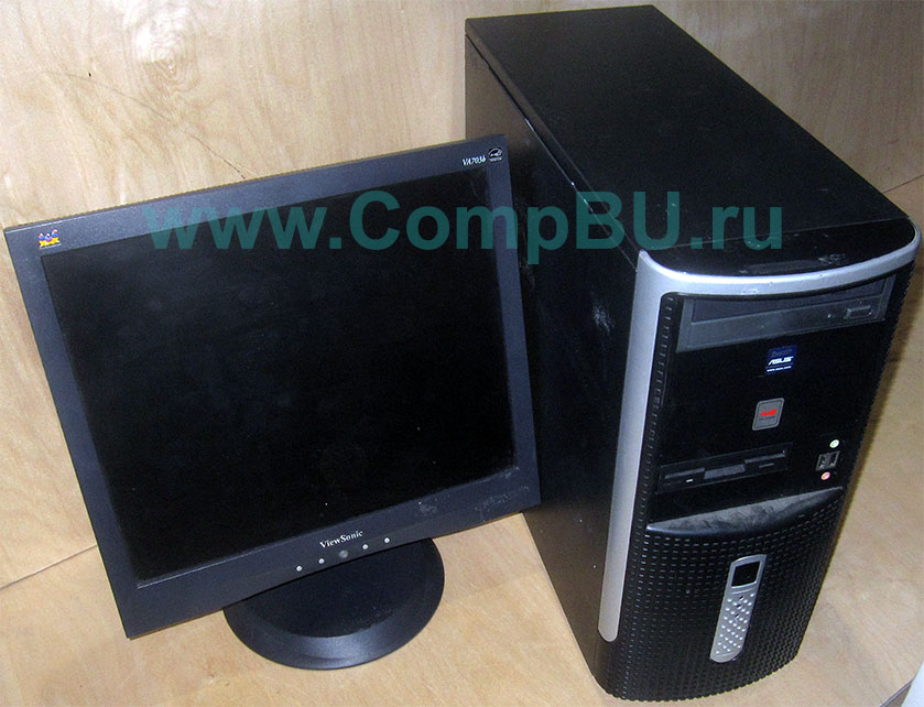 Комплект: одноядерный компьютер Intel Pentium-4 с 1Гб памяти и 17 дюймовый ЖК монитор (Дубна)